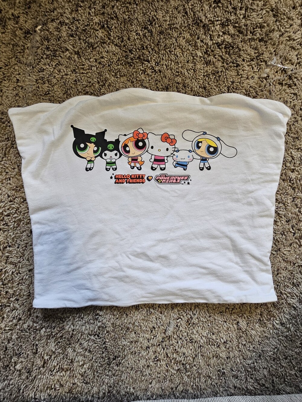 Hello Kitty & Powerpuff Girls White Juniors Graphic Tube Top, Rue 21
